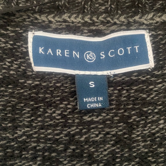 Karen Scott Duster Style Cardigan - Grey Size Small - Picture 3 of 6